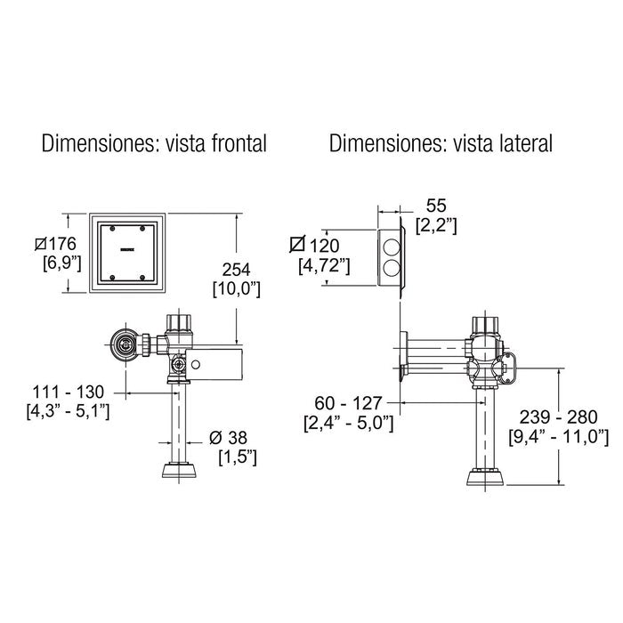 Fluxómetro de sensor - FC-110-WC-4.8